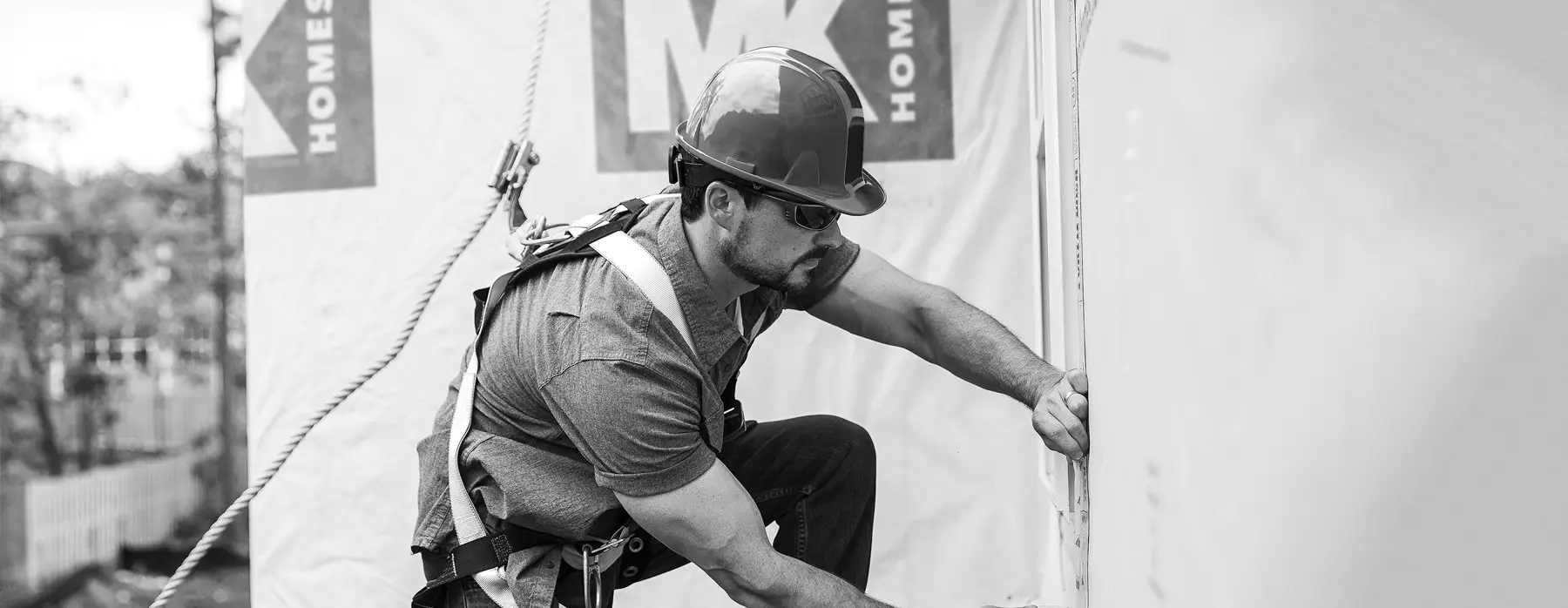 Workers talking on jobsite